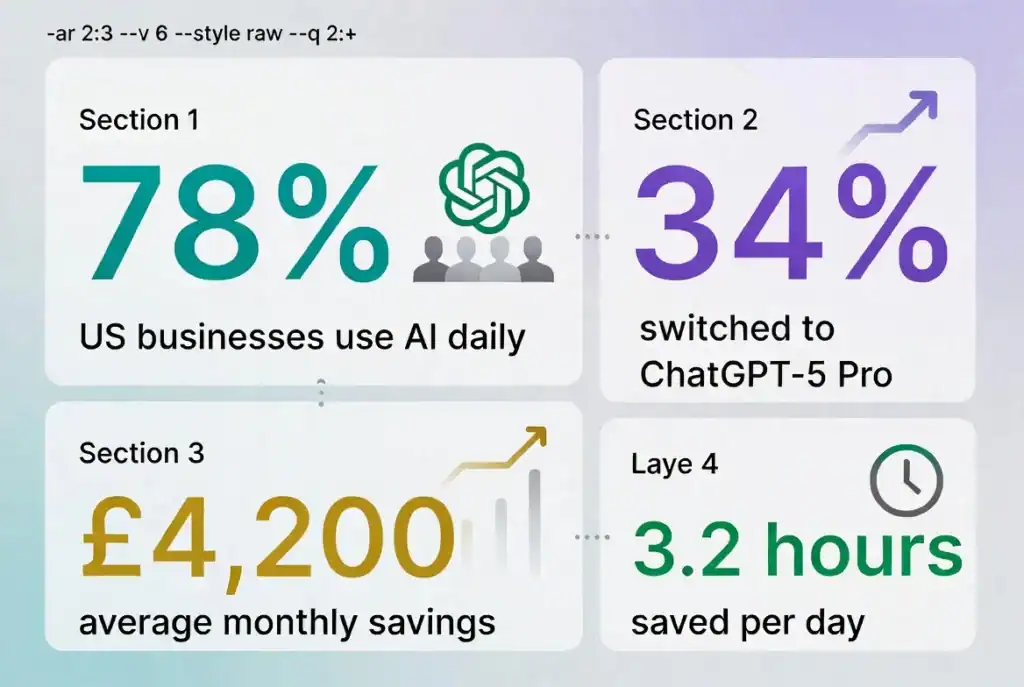 2026 AI adoption statistics showing 78% US business usage and entrepreneur switching trends